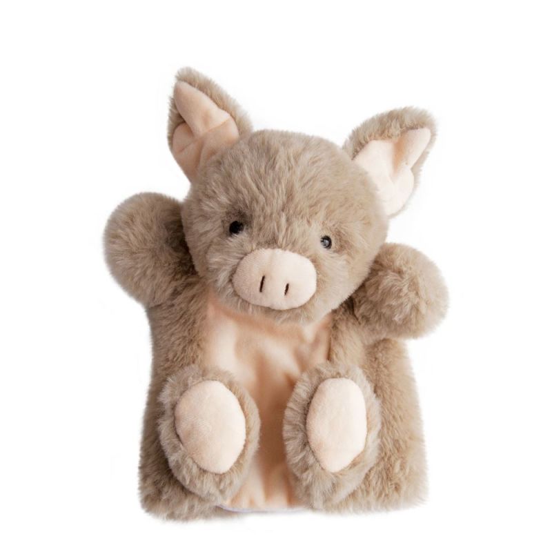  handpuppet pig grey pink 25 cm 